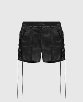 David Koma Shorts in pelle con coulisse R22DK25SH