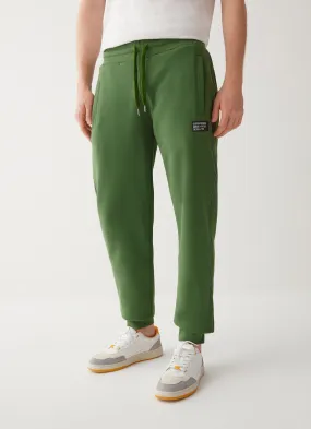 Diagonal fleece trousers