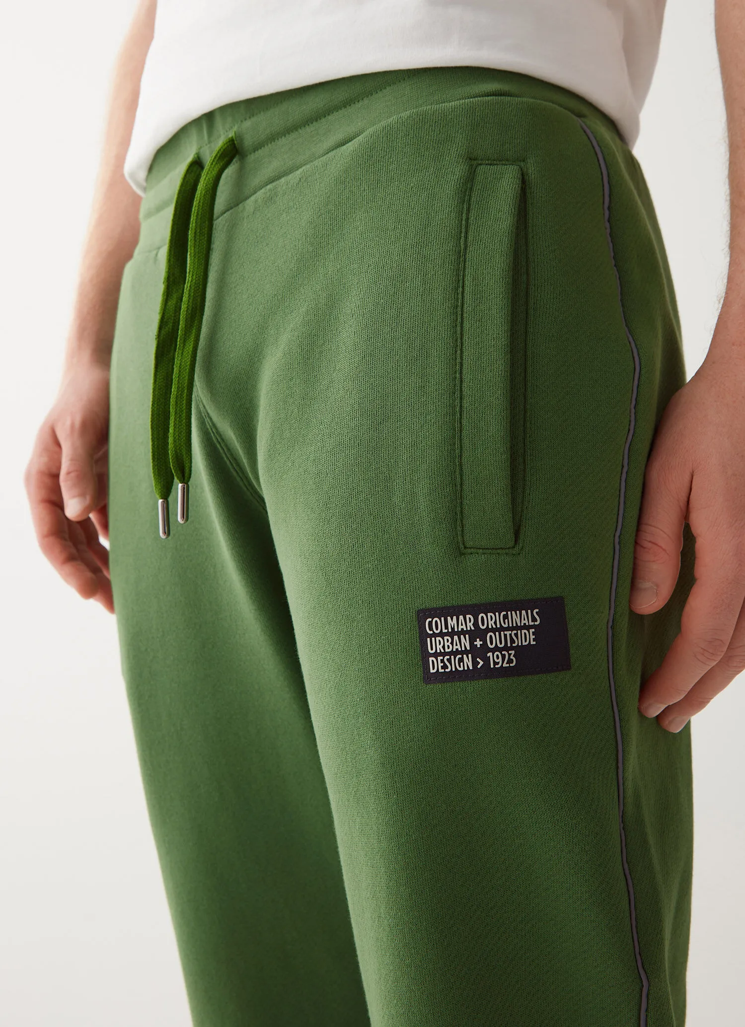 Diagonal fleece trousers