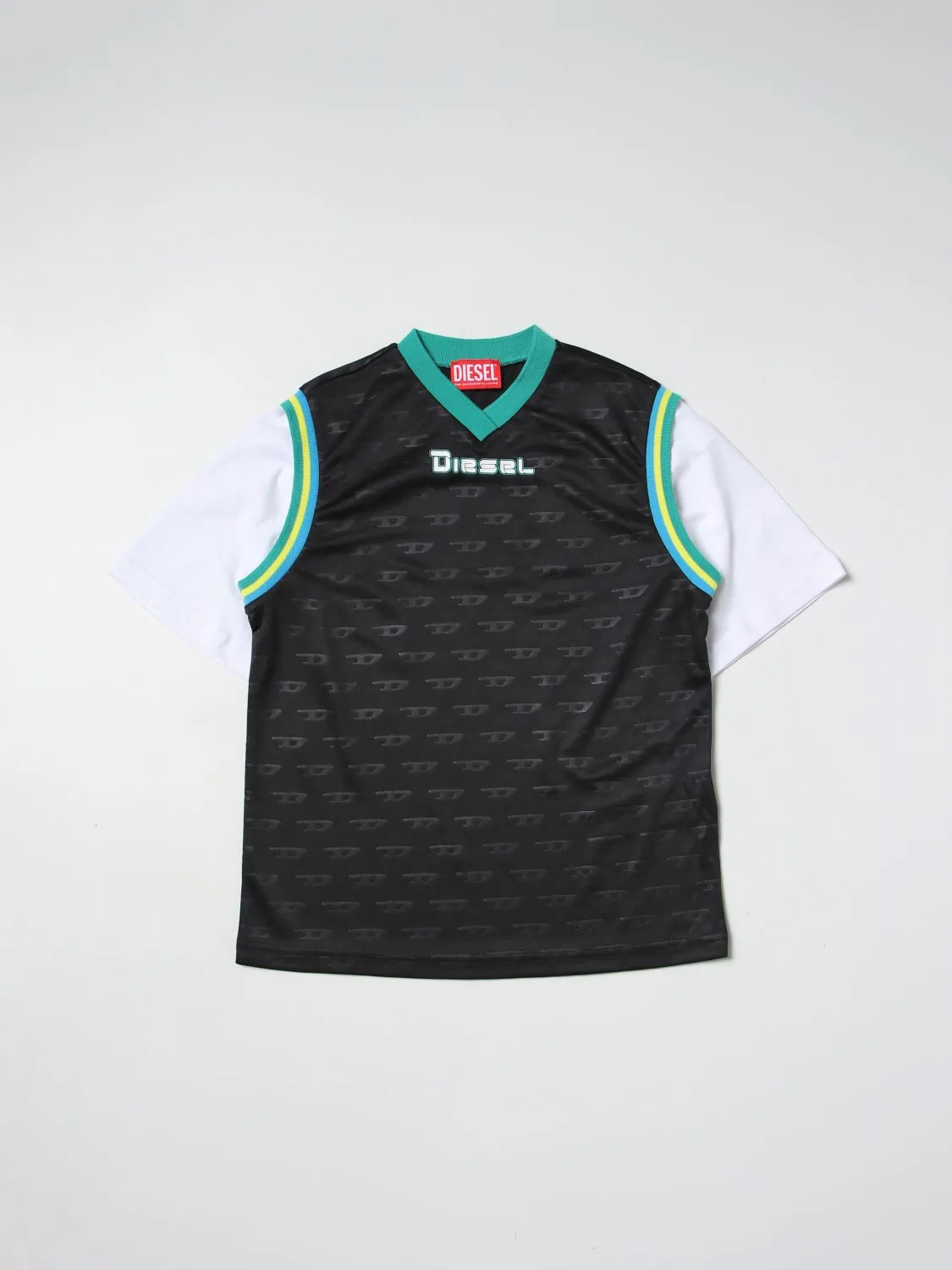 Diesel Kids  ---------    ------------ T-shirt smanicata sportiva - Nero