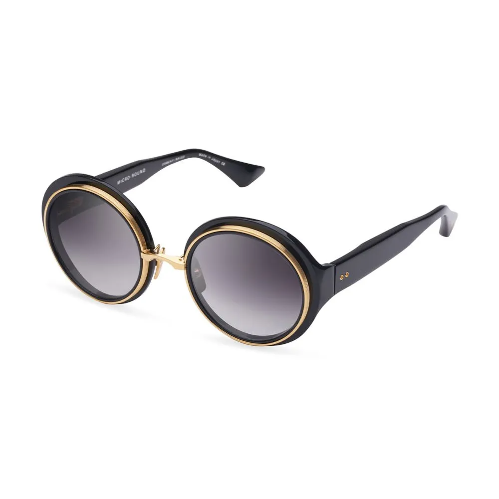 DITA - Micro-Round - Nero Oro Giallo - DTS406 - Occhiali da Sole - DITA Eyewear