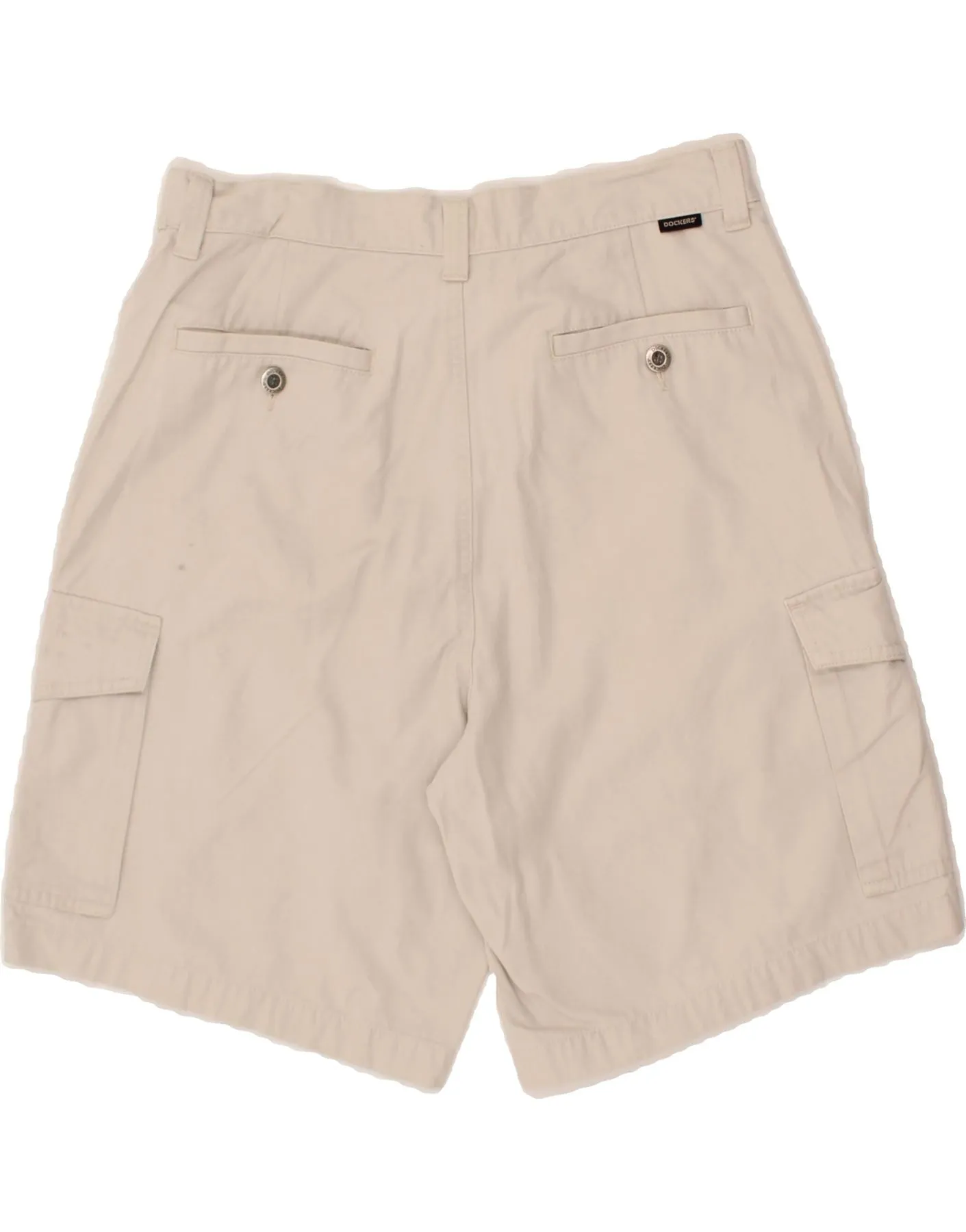 DOCKERS Mens Khakis Cargo Shorts W32 Medium Beige Cotton