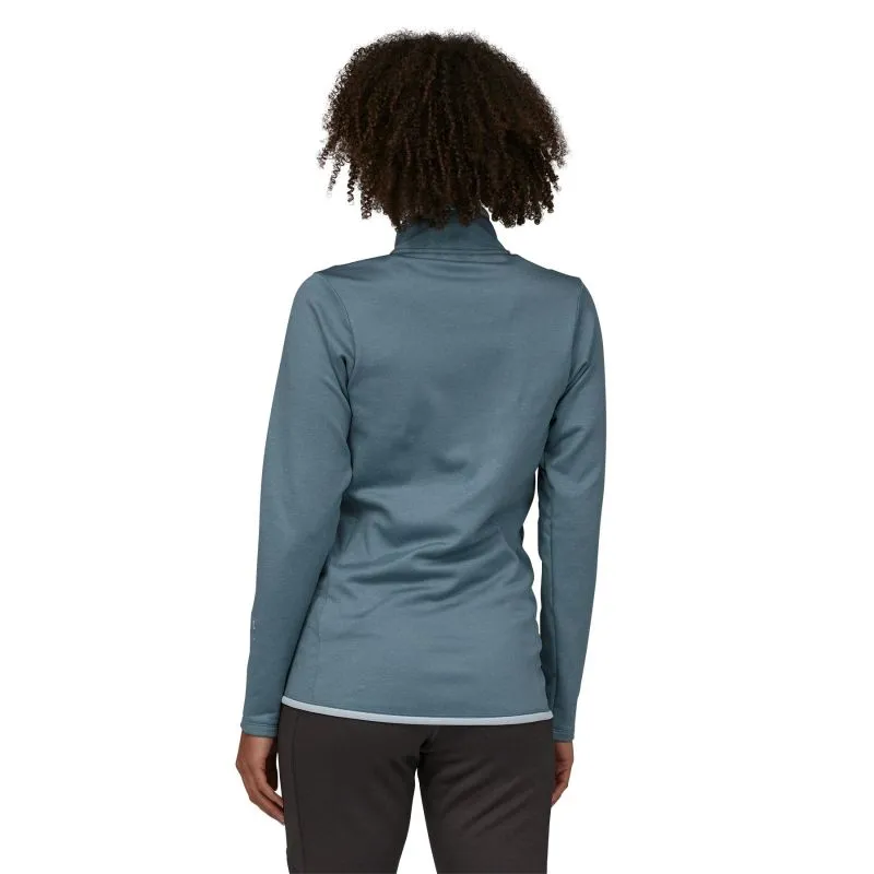 Donne Patagonia W's R1 Daily Jkt zip fleece (Light Plume Grey - Steam Blue X-Dye)