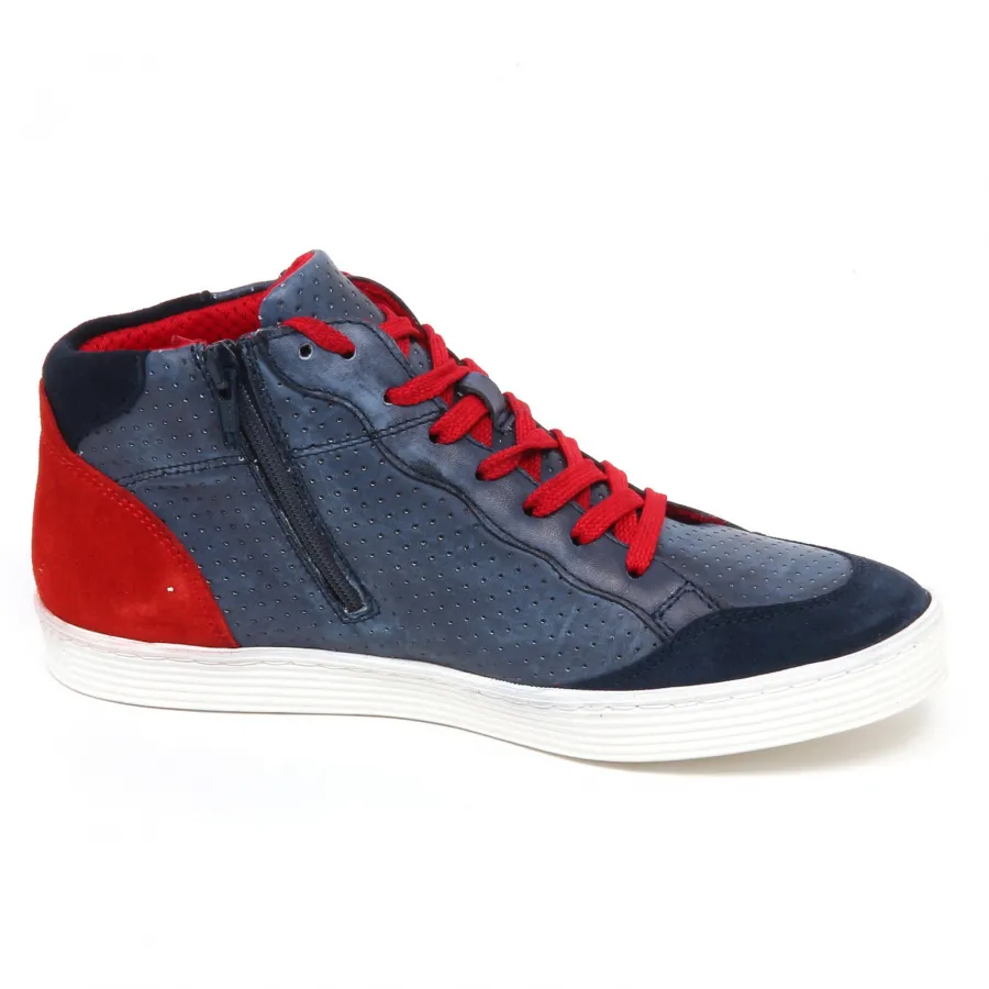 E1734 sneaker bimbo blu BIKKEMBERGS WORD MID H34 scarpe shoe kid boy