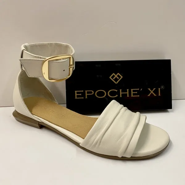 EPOCHE' XI 23003 SANDALO BASSO CON CINTURINO IN PELLE CREMA