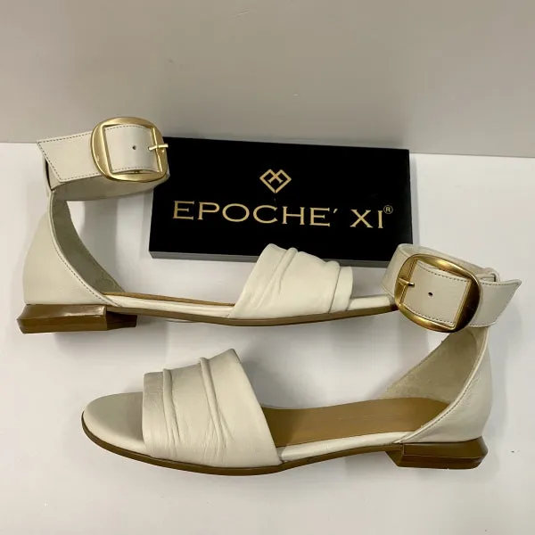 EPOCHE' XI 23003 SANDALO BASSO CON CINTURINO IN PELLE CREMA