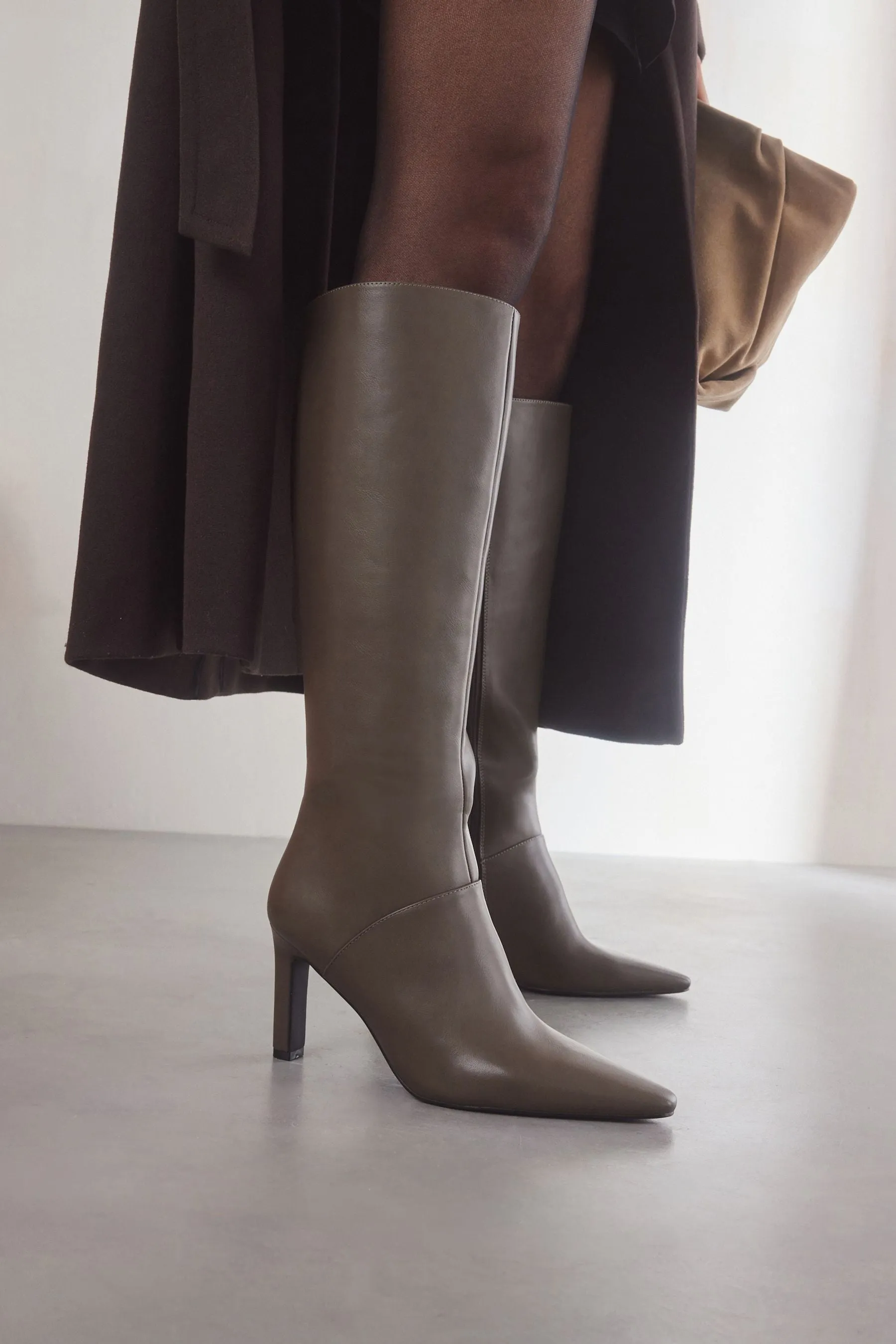 Forever Comfort® Knee High Heeled Boots    