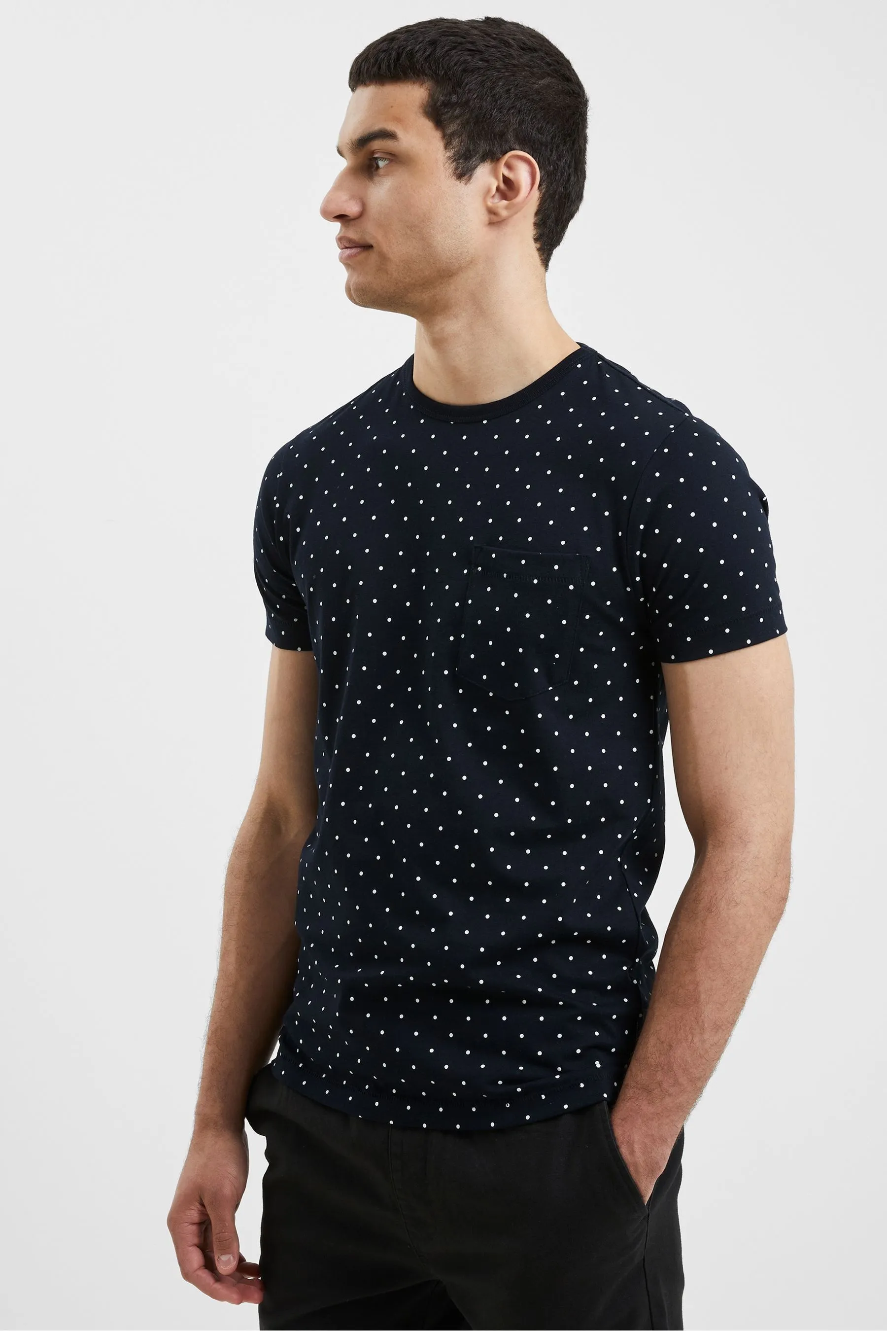 French Connection A pois Blu navy - Maglietta