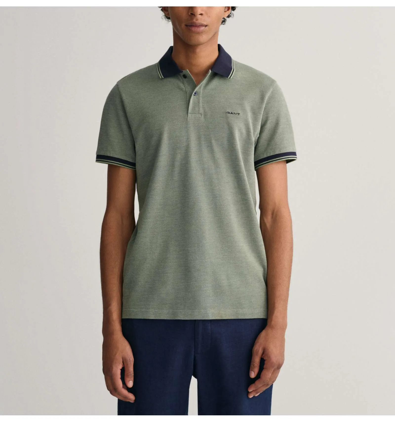 GANT uomo maglia polo oxford verde REGULAR 2057029 312 BASIL GREEN