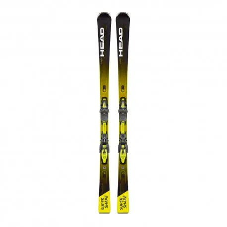 Head Supershape E-Speed con attacco Pr12 Gw Nero Giallo - Sci Alpino Uomo