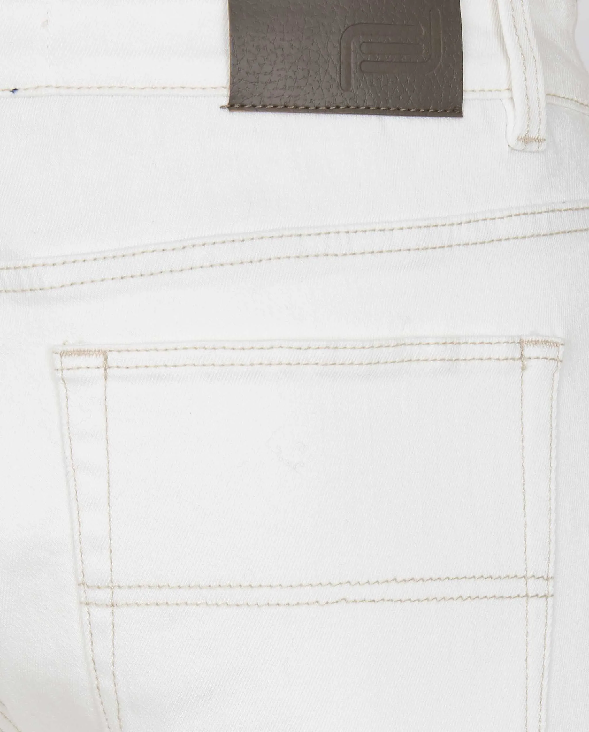 Jeans denim 5 tasche stretch bianco    