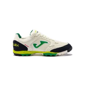 JOMA TOP FLEX SCARPA CALCETTO TURF OUTDOOR - WHITE GREEN 2426 - BIANCO/VERDE/NAVY