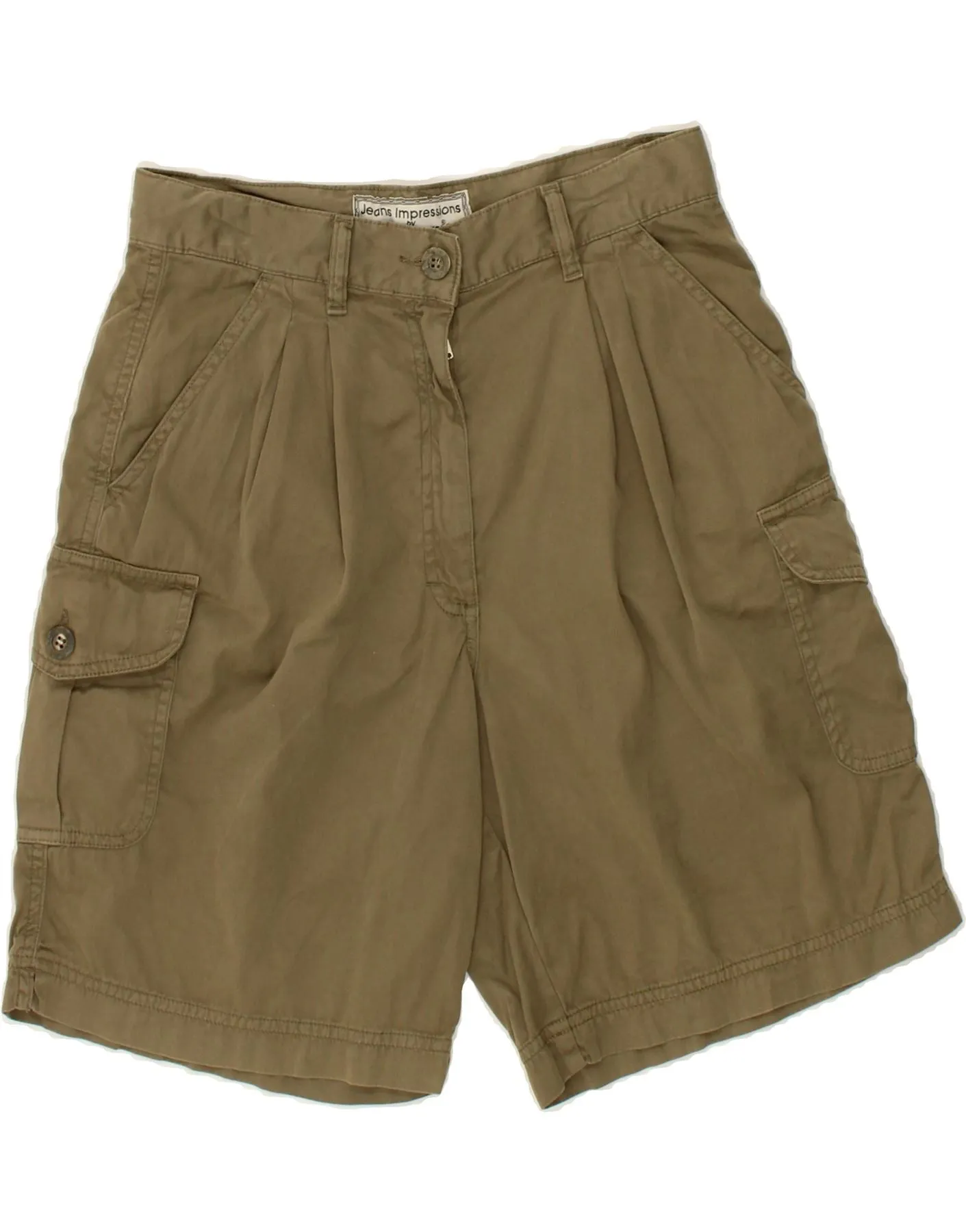 JOYE+FUN Womens Cargo Shorts IT 40 Small W28  Khaki Cotton