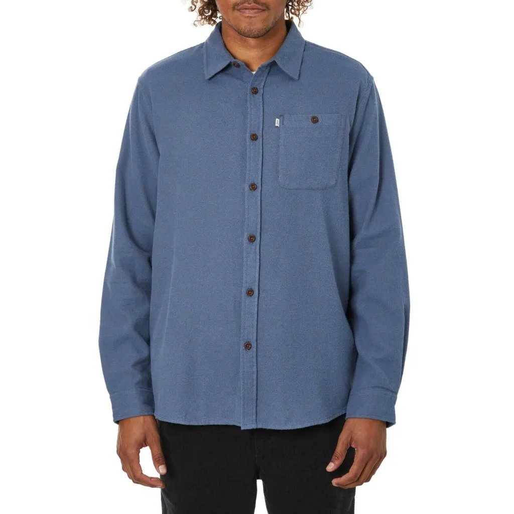 KATIN camicia uomo flanella blu delave art TWILLER FLANNEL 100% cotone