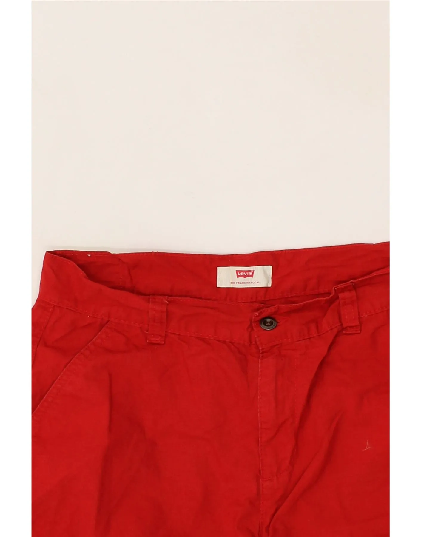 LEVI'S Boys Cargo Shorts 15-16 Years W30 Red Cotton