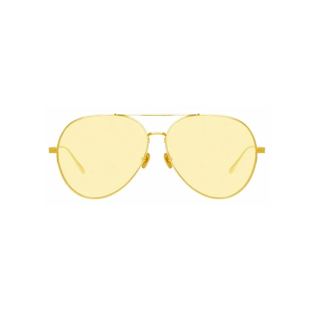 Linda Farrow - Occhiali da Sole Aviator Ace C6 in Oro Giallo - LFL992C6SUN - Linda Farrow Eyewear