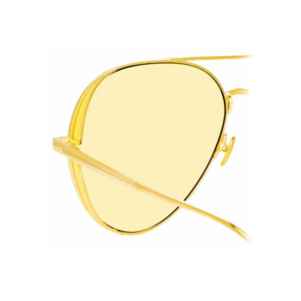 Linda Farrow - Occhiali da Sole Aviator Ace C6 in Oro Giallo - LFL992C6SUN - Linda Farrow Eyewear