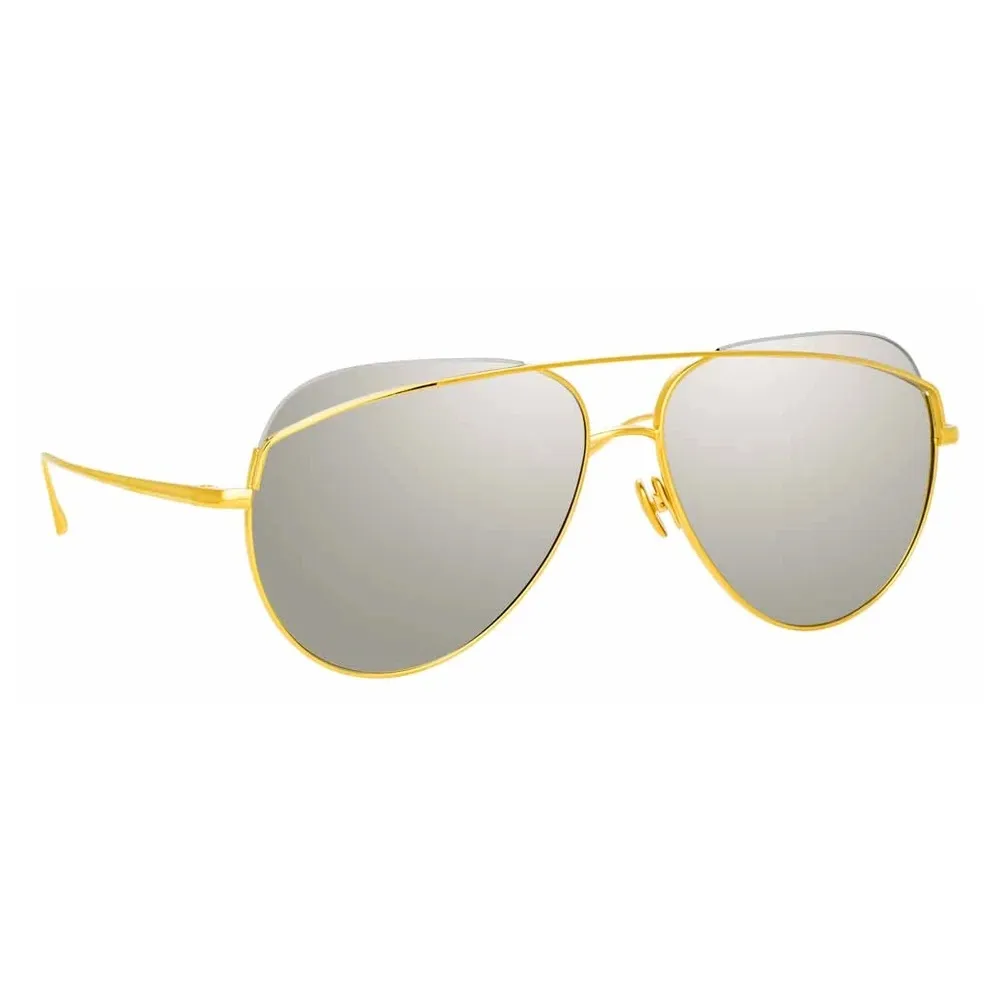 Linda Farrow - Occhiali da Sole Aviator Colt C1 in Giallo Oro - LFL975C1SUN - Linda Farrow Eyewear