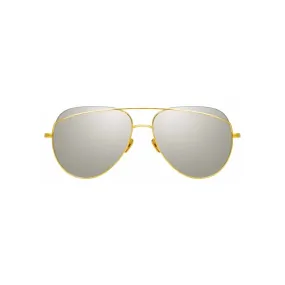 Linda Farrow - Occhiali da Sole Aviator Colt C1 in Giallo Oro - LFL975C1SUN - Linda Farrow Eyewear