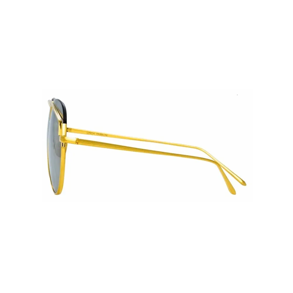 Linda Farrow - Occhiali da Sole Aviator Colt C1 in Giallo Oro - LFL975C1SUN - Linda Farrow Eyewear