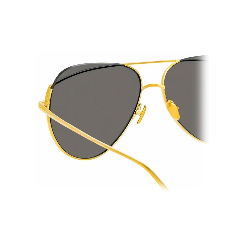 Linda Farrow - Occhiali da Sole Aviator Colt C1 in Giallo Oro - LFL975C1SUN - Linda Farrow Eyewear