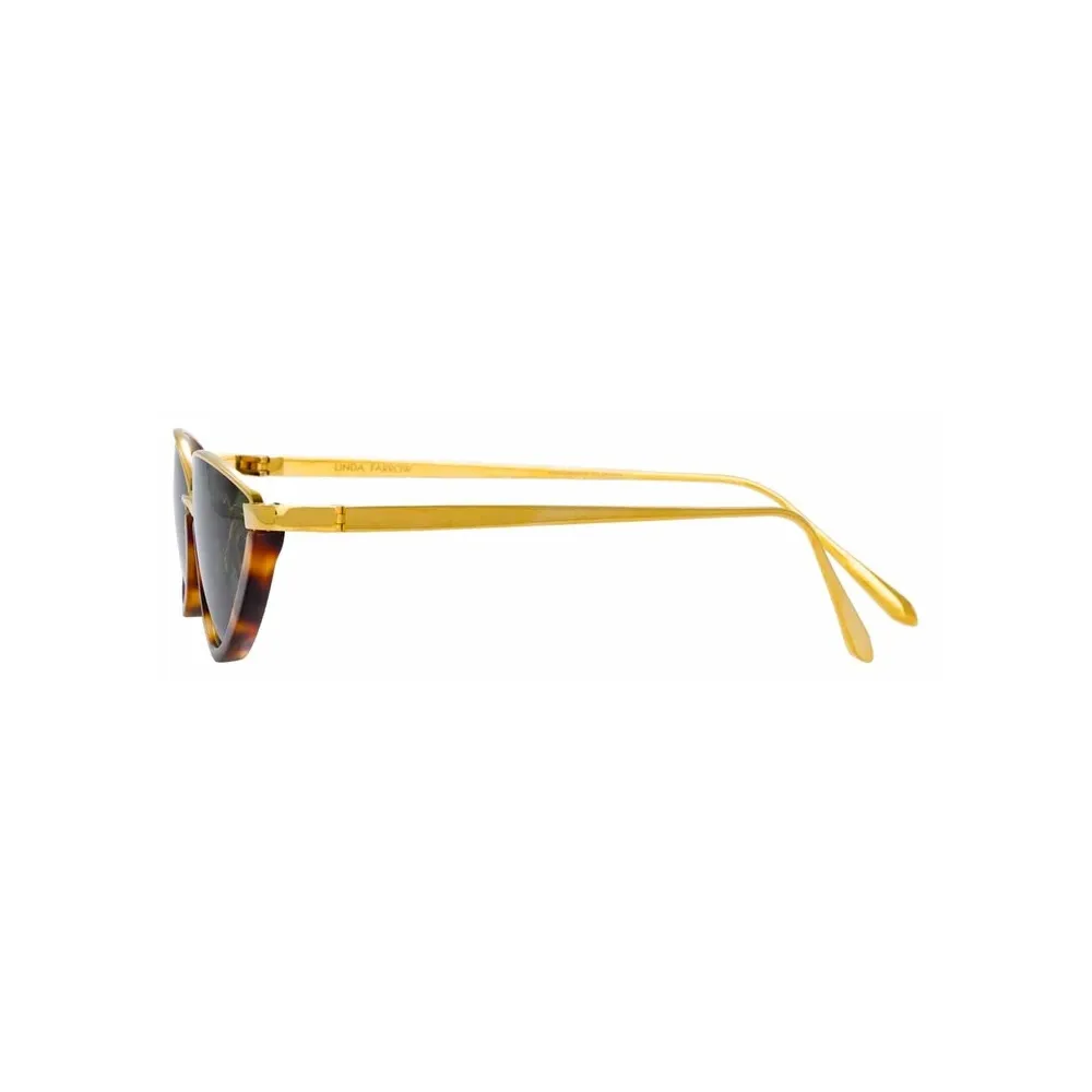 Linda Farrow - Occhiali da Sole Cat-Eye Daisy C2 in Oro Giallo e Tartaruga - LFL967C2SUN - Linda Farrow Eyewear