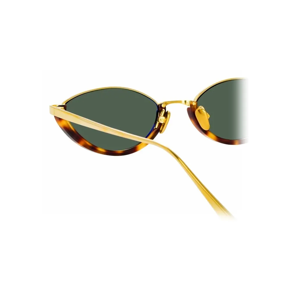 Linda Farrow - Occhiali da Sole Cat-Eye Daisy C2 in Oro Giallo e Tartaruga - LFL967C2SUN - Linda Farrow Eyewear