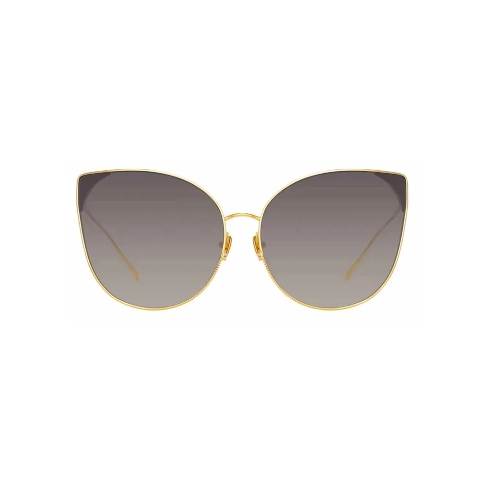 Linda Farrow - Occhiali da Sole Cat-Eye Flyer C4 in Oro Giallo e Nero - LFL895C4SUN - Linda Farrow Eyewear