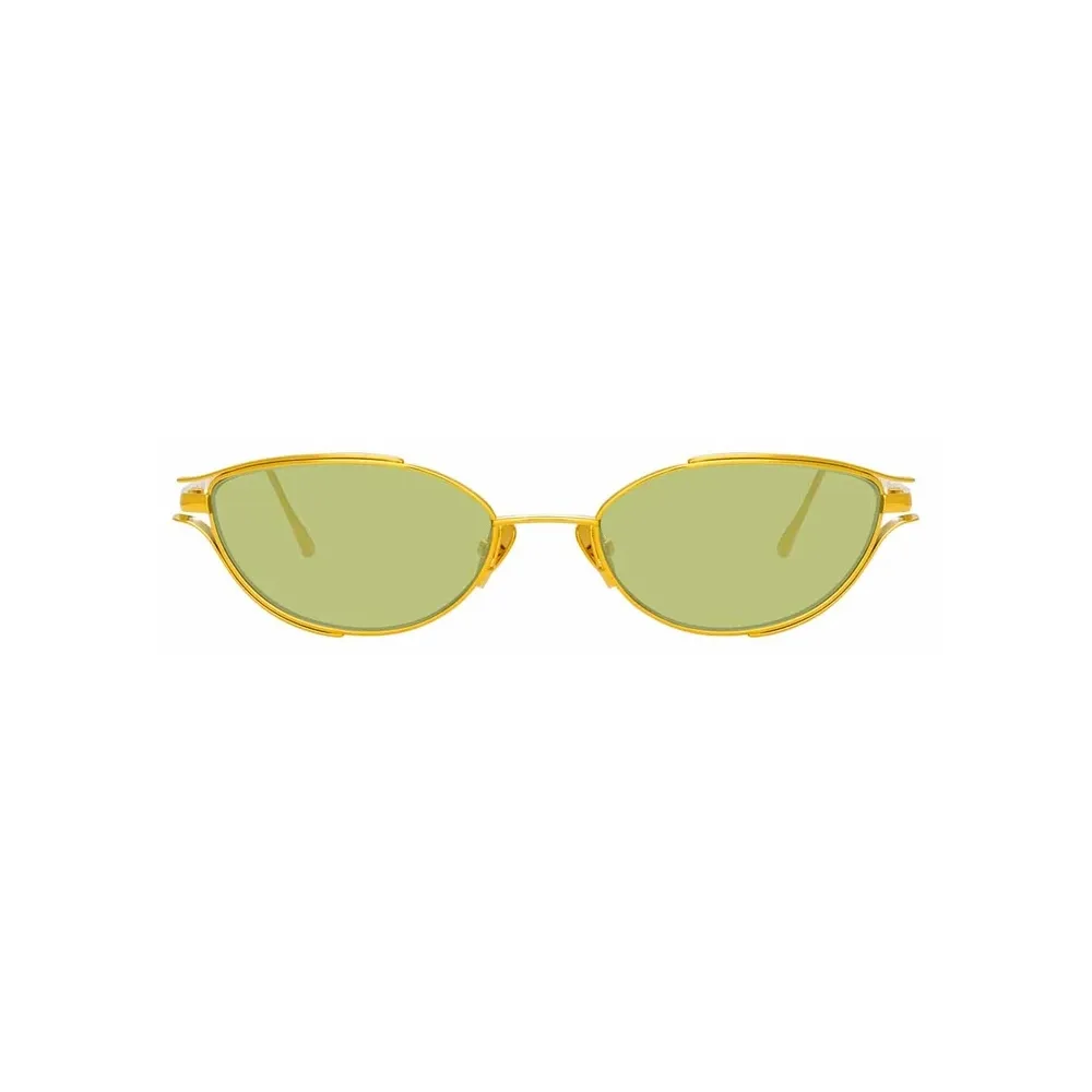 Linda Farrow - Occhiali da Sole Cat-Eye Violet C1 in Oro Giallo - LFL947C1SUN - Linda Farrow Eyewear