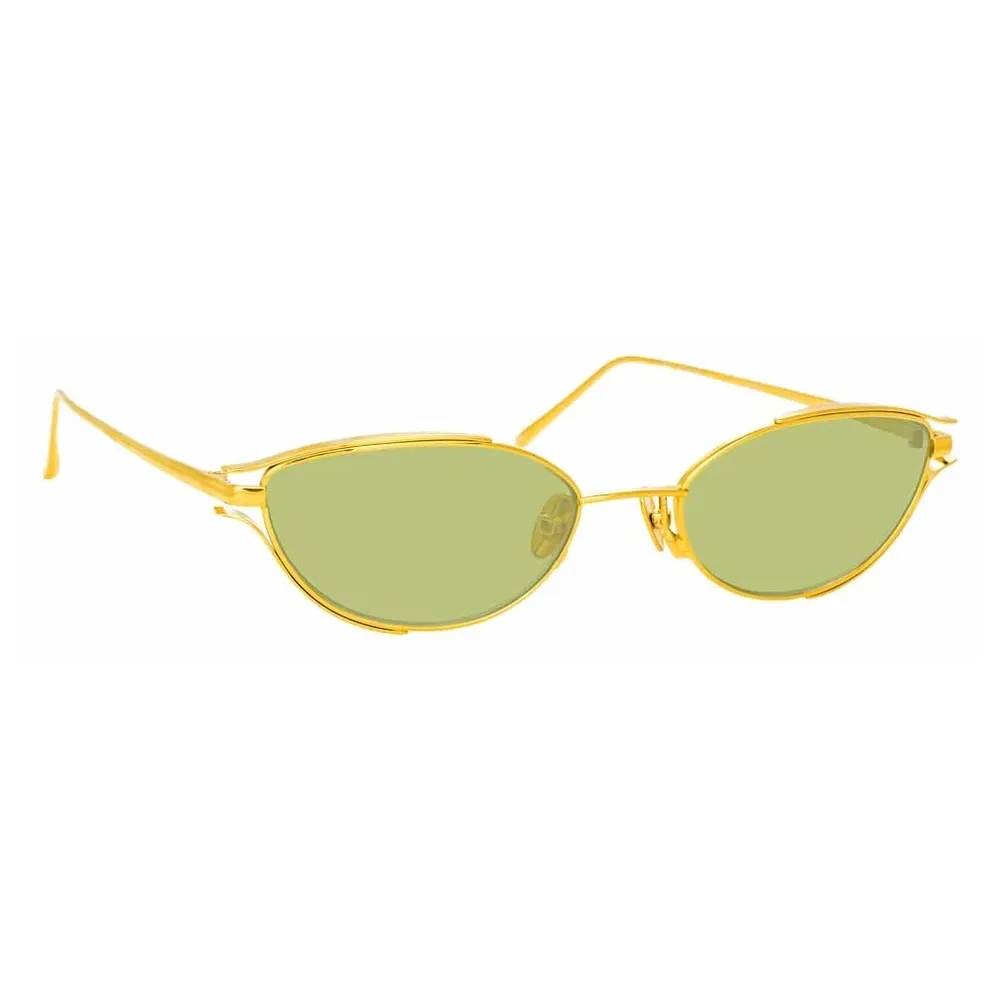 Linda Farrow - Occhiali da Sole Cat-Eye Violet C1 in Oro Giallo - LFL947C1SUN - Linda Farrow Eyewear