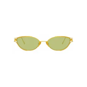 Linda Farrow - Occhiali da Sole Cat-Eye Violet C1 in Oro Giallo - LFL947C1SUN - Linda Farrow Eyewear