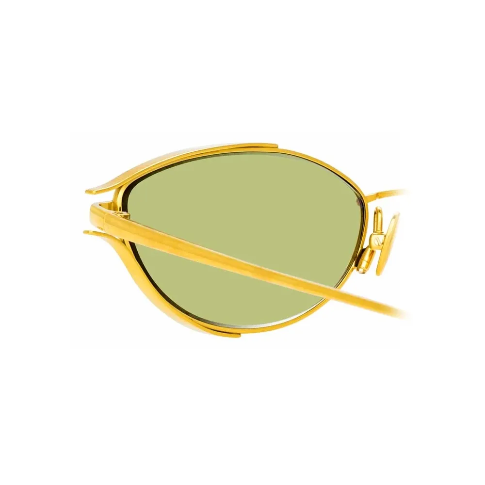 Linda Farrow - Occhiali da Sole Cat-Eye Violet C1 in Oro Giallo - LFL947C1SUN - Linda Farrow Eyewear