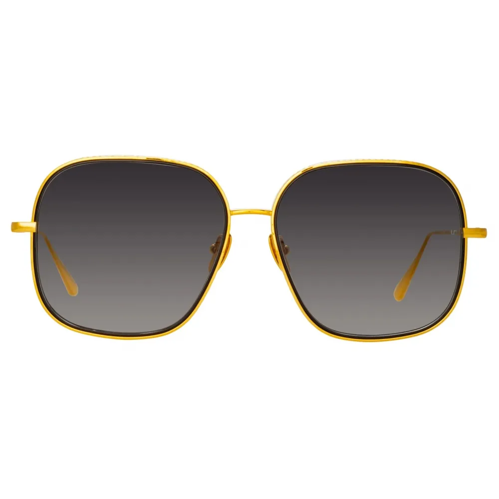 Linda Farrow - Occhiali da Sole Juliana Oversized in Oro Giallo - LFL1394C2SUN  - Linda Farrow Eyewear