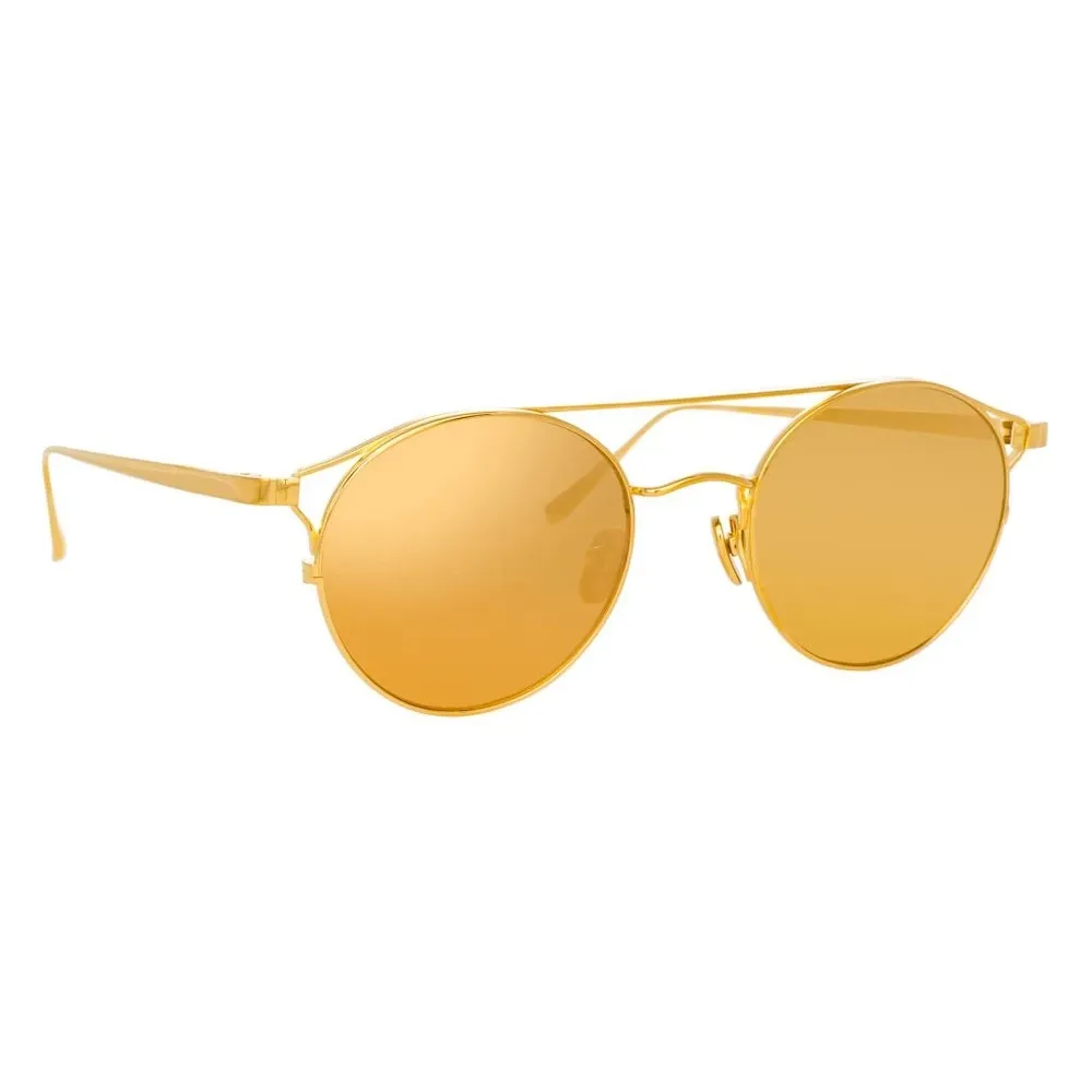 Linda Farrow - Occhiali da Sole Ovale Ali C1 in Oro Giallo - LFL805C1SUN - Linda Farrow Eyewear