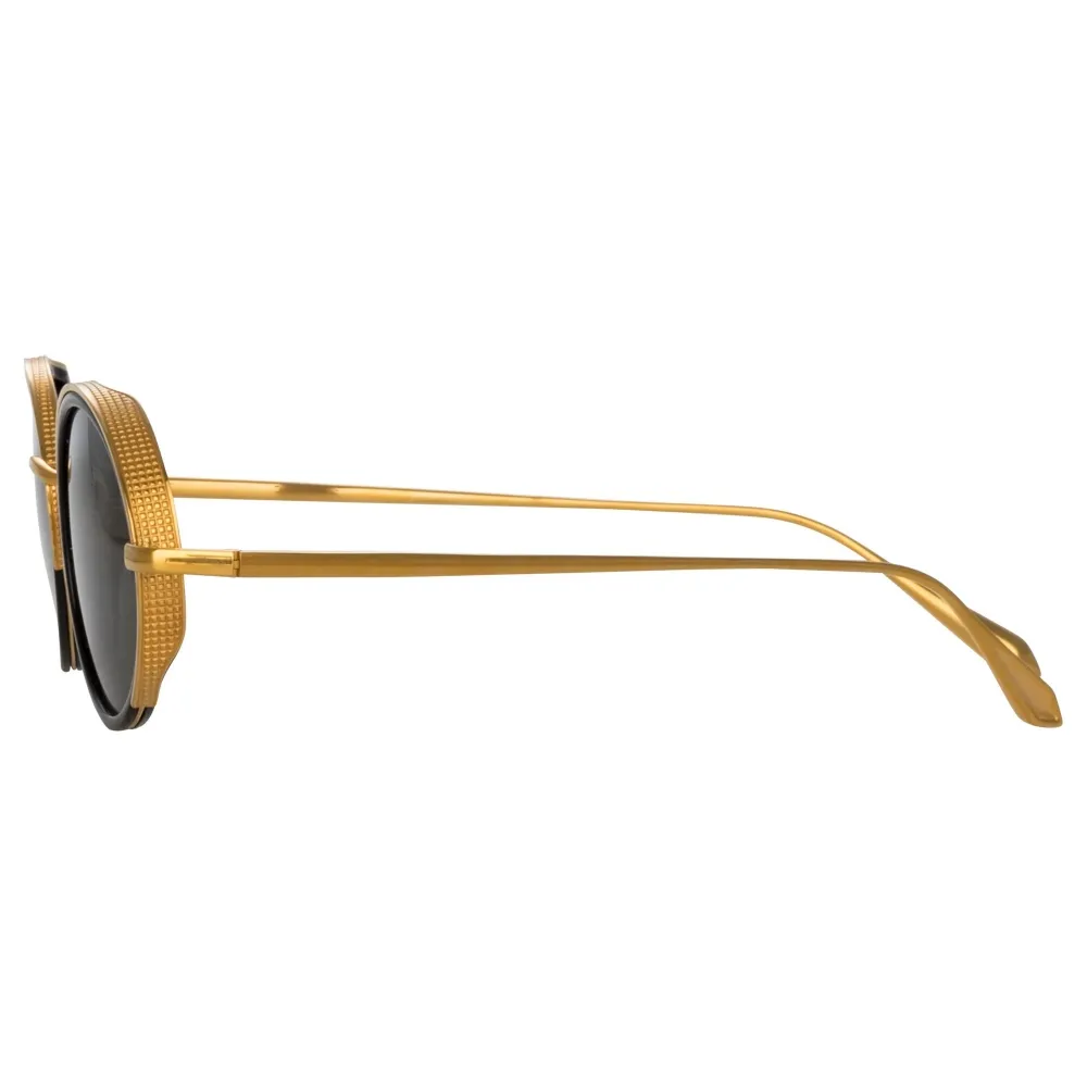 Linda Farrow - Occhiali da Sole Ovali Finn in Oro Giallo - Linda Farrow Eyewear