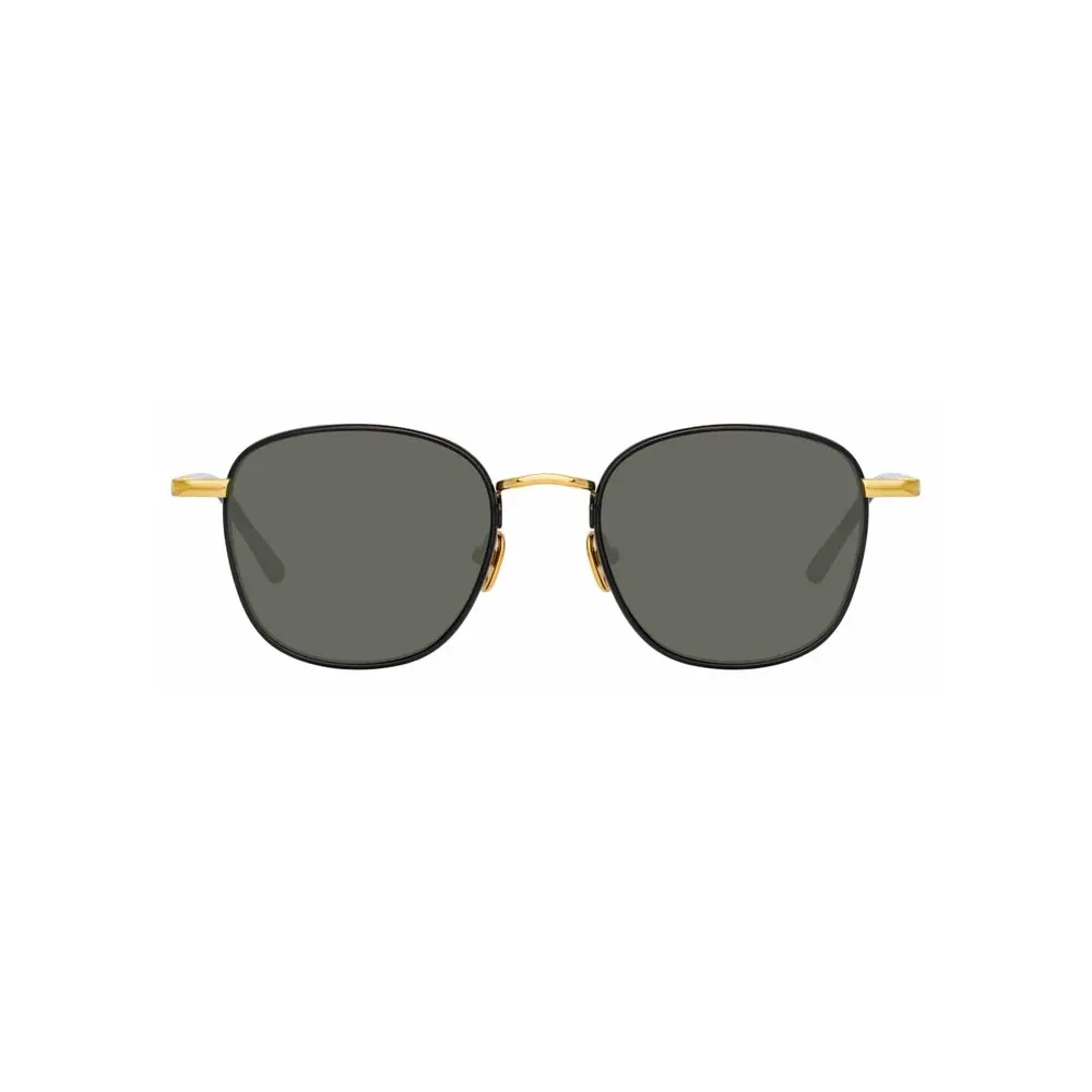 Linda Farrow - Occhiali da Sole Quadrati Trouper C1 in Oro Giallo e Nero - LFL953C1SUN - Linda Farrow Eyewear