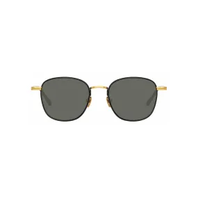 Linda Farrow - Occhiali da Sole Quadrati Trouper C1 in Oro Giallo e Nero - LFL953C1SUN - Linda Farrow Eyewear