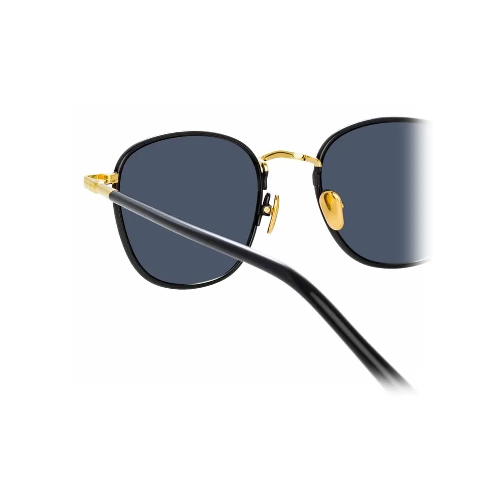 Linda Farrow - Occhiali da Sole Quadrati Trouper C1 in Oro Giallo e Nero - LFL953C1SUN - Linda Farrow Eyewear