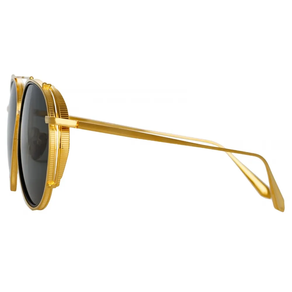 Linda Farrow - Occhiali da Sole Torino Aviator in Oro Giallo - LFL1360C2SUN - Linda Farrow Eyewear