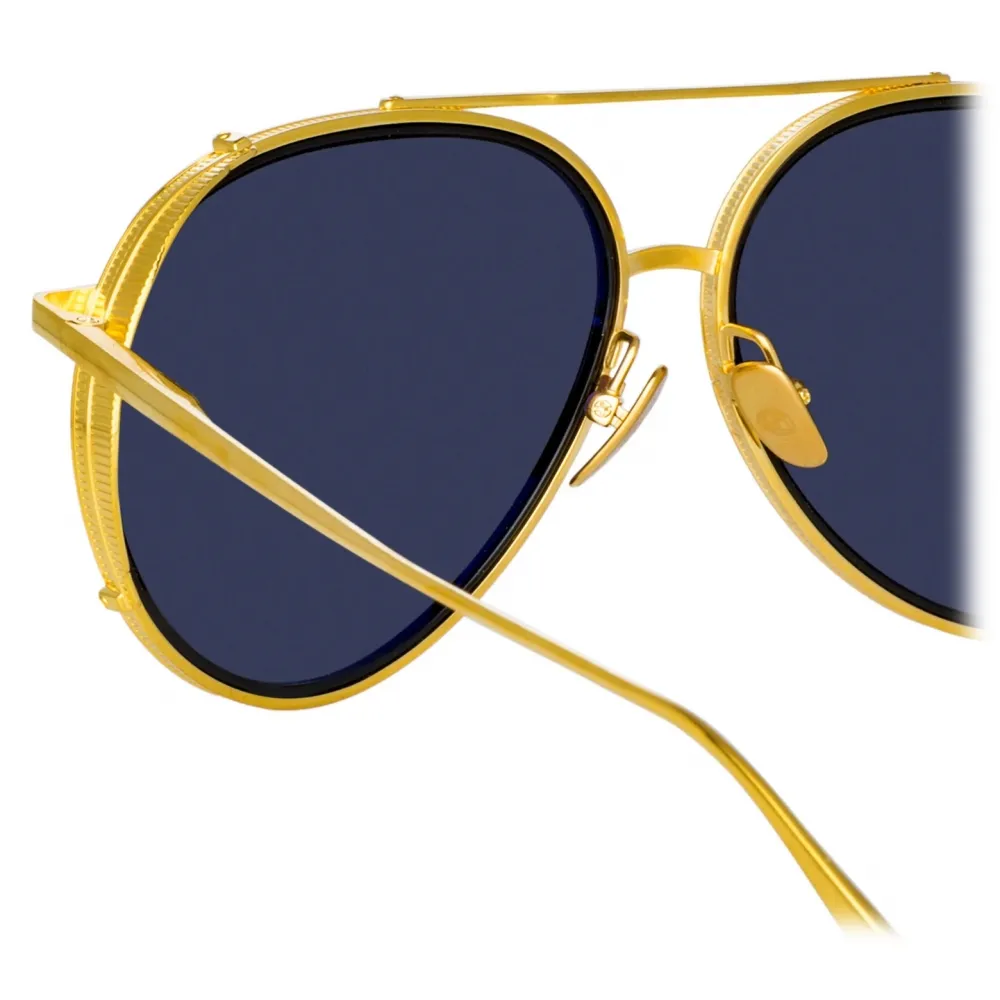 Linda Farrow - Occhiali da Sole Torino Aviator in Oro Giallo - LFL1360C2SUN - Linda Farrow Eyewear