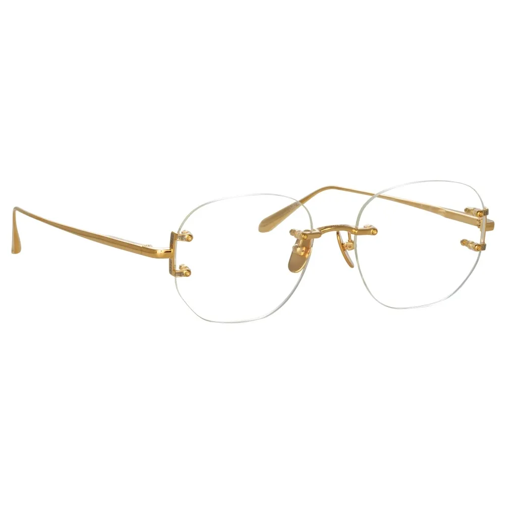 Linda Farrow - Occhiali da Vista Angolare Sandor in Oro Giallo - Linda Farrow Eyewear