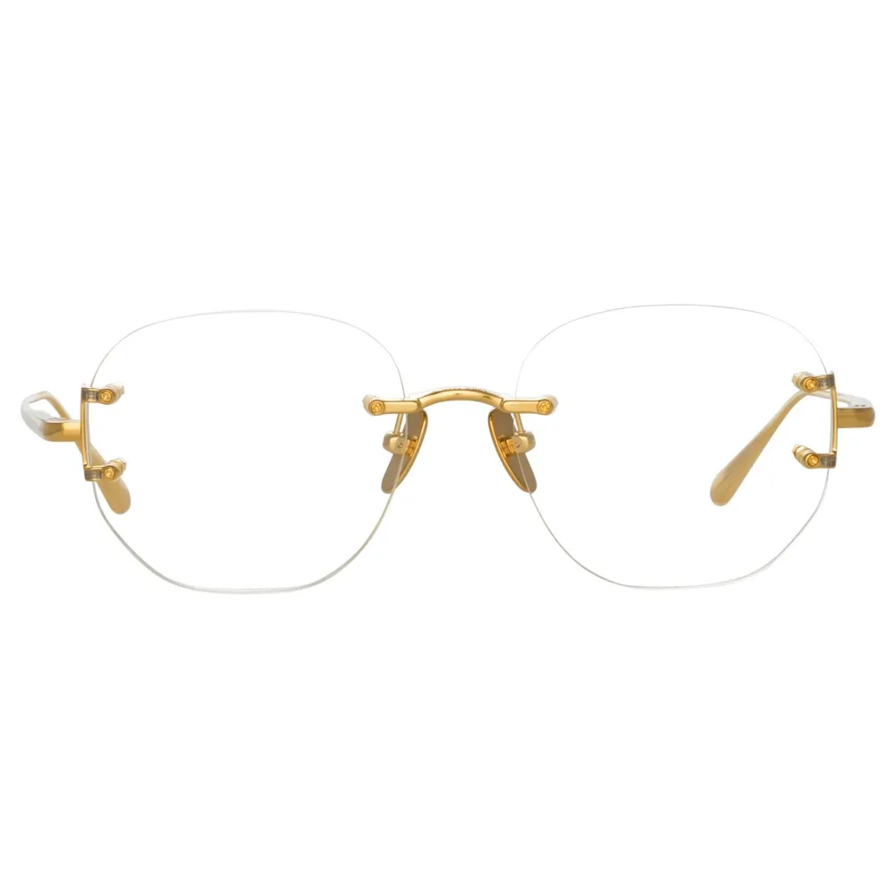 Linda Farrow - Occhiali da Vista Angolare Sandor in Oro Giallo - Linda Farrow Eyewear