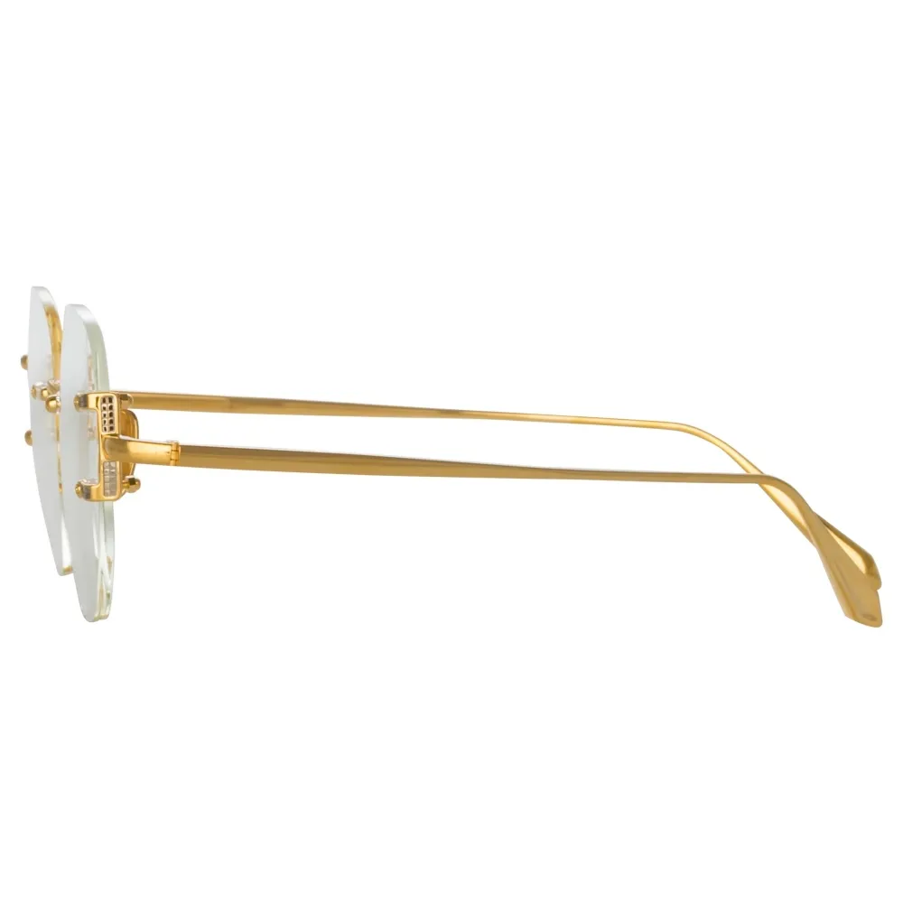 Linda Farrow - Occhiali da Vista Angolare Sandor in Oro Giallo - Linda Farrow Eyewear