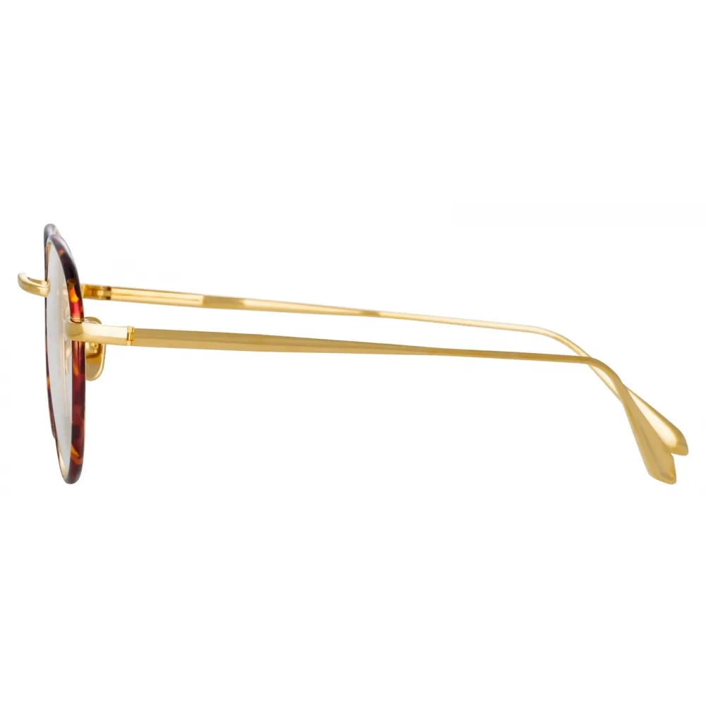 Linda Farrow - Occhiali da Vista Anton Oval in Oro Giallo Tartaruga - LFL1230C3OPT - Linda Farrow Eyewear