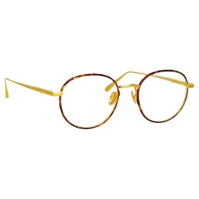 Linda Farrow - Occhiali da Vista Anton Oval in Oro Giallo Tartaruga - LFL1230C3OPT - Linda Farrow Eyewear