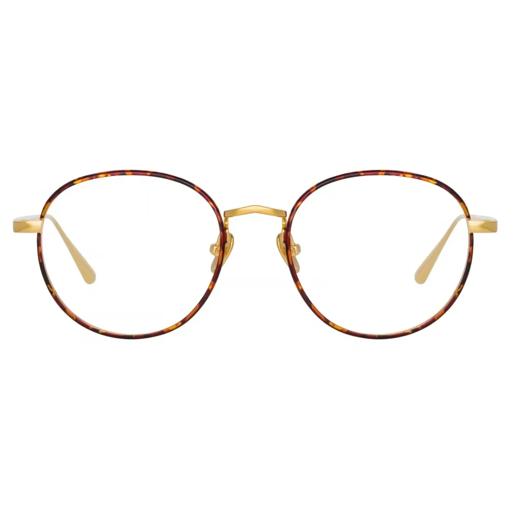 Linda Farrow - Occhiali da Vista Anton Oval in Oro Giallo Tartaruga - LFL1230C3OPT - Linda Farrow Eyewear