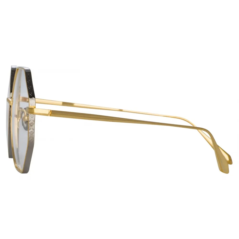 Linda Farrow - Occhiali da Vista Lianas Hexagon in Oro Giallo - LFL1253C5OPT - Linda Farrow Eyewear