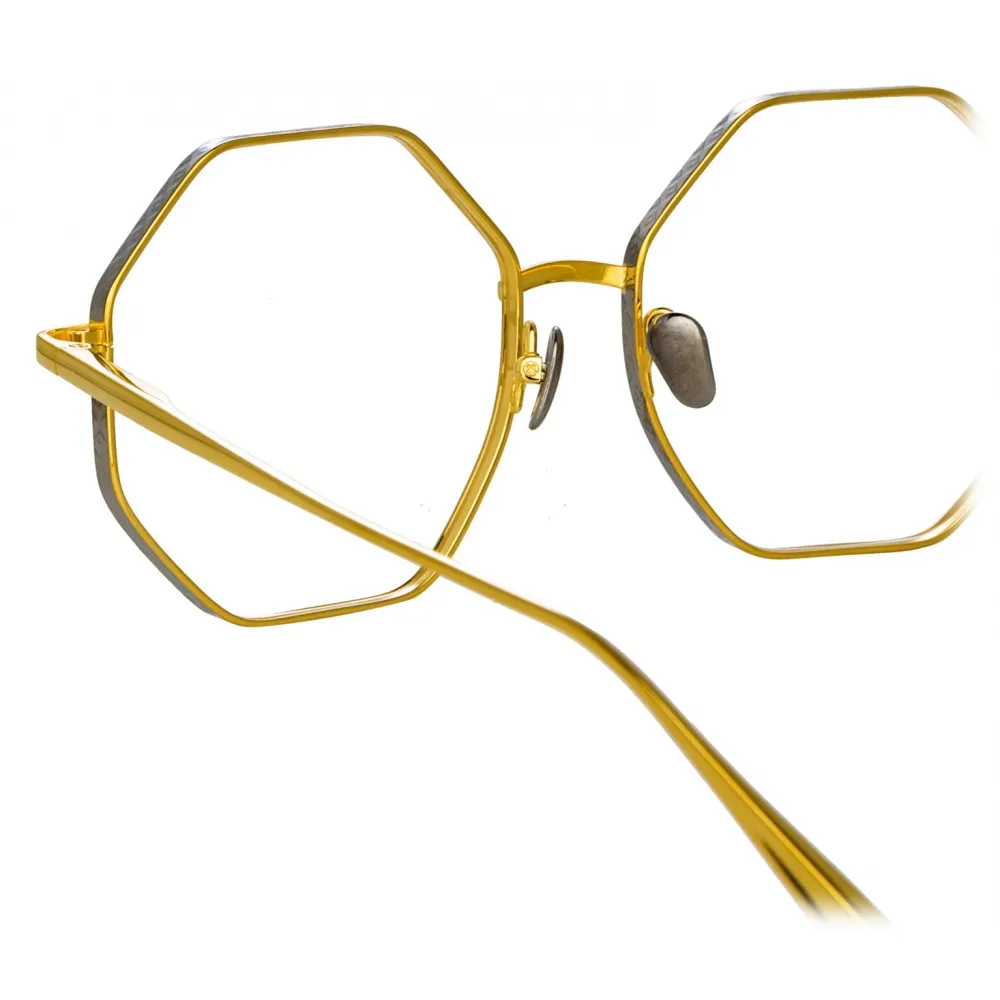 Linda Farrow - Occhiali da Vista Lianas Hexagon in Oro Giallo - LFL1253C5OPT - Linda Farrow Eyewear