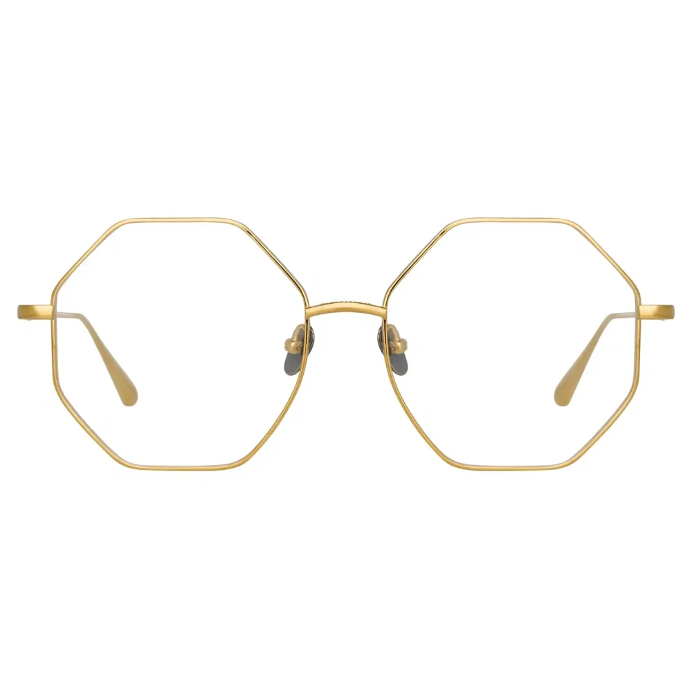 Linda Farrow - Occhiali da Vista Lianas Hexagon in Oro Giallo - LFL1253C5OPT - Linda Farrow Eyewear