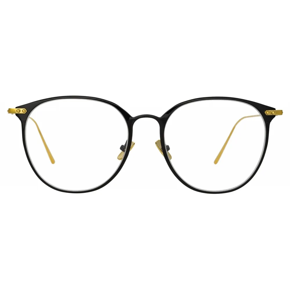 Linda Farrow - Occhiali da Vista Sophia A Ovale in Nero Oro Giallo - LF45AC1OPT - Linda Farrow Eyewear